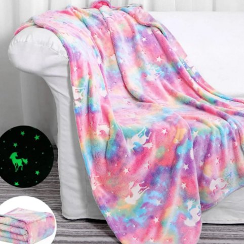 Cobertor Manta Infantil Casal 2,00x1,80Mt Brilha no Escuro Antialérgico