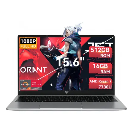 Notebook 15,6'' Amd Ryzen 7 7730u 16gb Ram 512gb Ssd  Win11 Cinza