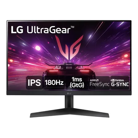 Monitor Gamer LG Ultragear 24 24gs60f-b Ips Full Hd 180hz 1ms (gtg) Nvidia® G-sync® Amd Freesync Hdr10 Srgb 99% Hdmi Displayport Preto 127/220v