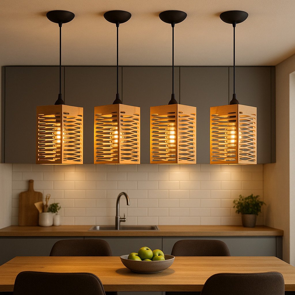 Kit 4 Luminárias Pendentes De Teto Estilo Moderno Área Gourmet