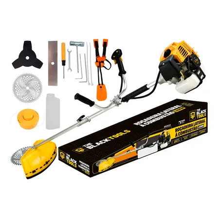 Roçadeira Lateral A Gasolina 4 Em 1 52cc Capacidade De 1200ml 9500 Rpm Com Acessórios The Black Tools
