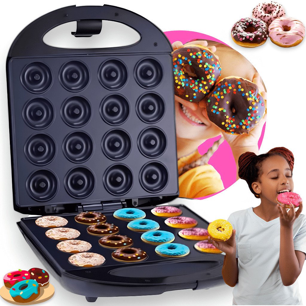 Maquina De Donuts Café Da Manhã Capacidade Para 3/7/16Mini Rosquinha Elétrica 110V e 220V Portátil