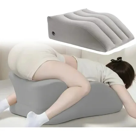 Encosto Com Apoio Para Pernas Para Casais Adultos Deitados Cinza