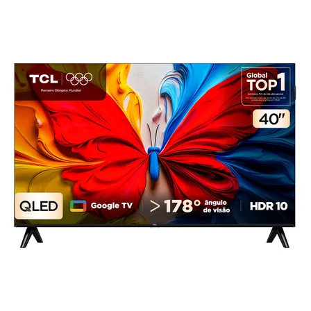 Smart Tv Tcl 40 Polegadas Full Hd Qled S5k Wifi Bluetooth Google Tv 2 Hdmi Hdr10 Dolby Audio 40s5k
