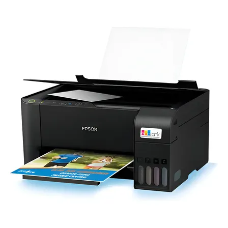 Impressora 3x1 Multifuncional Epson Ecotank L3250 Wifi Bivol Preto