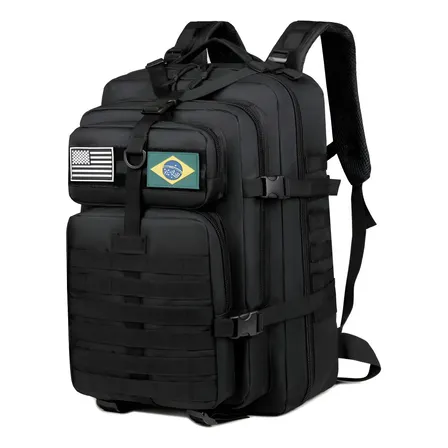 Xiaobang Mochila Tática Impermeável Militar Reforçada Grande 50litros Cor Preto Desenho Do Tecido Liso